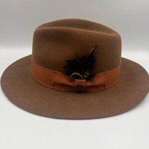 Goorin Brother Wool Felt Fedora Hat Brown Size Medium